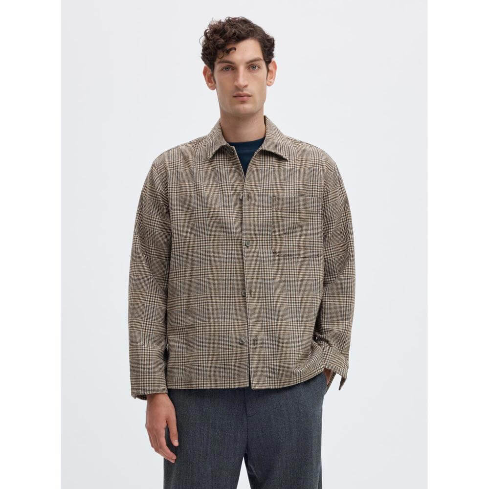 Selected Homme Check Wool Blend Light Jacket